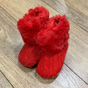 Red baby boots